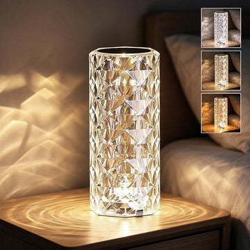 Tragbare Kristall-Tischlampe | Wiederaufladbare Touch-Lampe