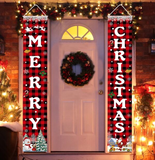 Merry Christmas Porch Banner