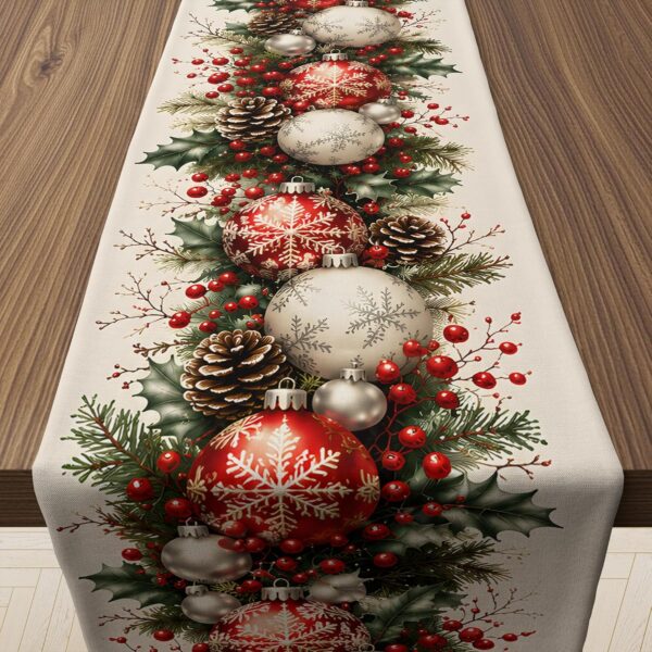 Vintage Christmas Table Runner